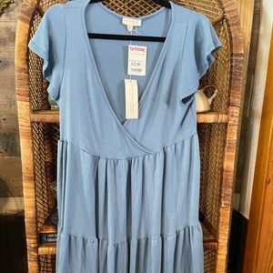 SALE See you Monday | Blue babydoll mimi dress NWT size Large